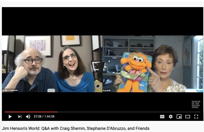 An online conversation by experts put together by the Museum of the Moving Image, in celebration of a Jim Henson exhibit