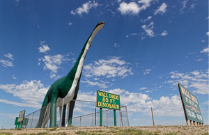 America's best roadside attractions: Dinosaur statue at Wall Drug Store in Wall, South Dakota