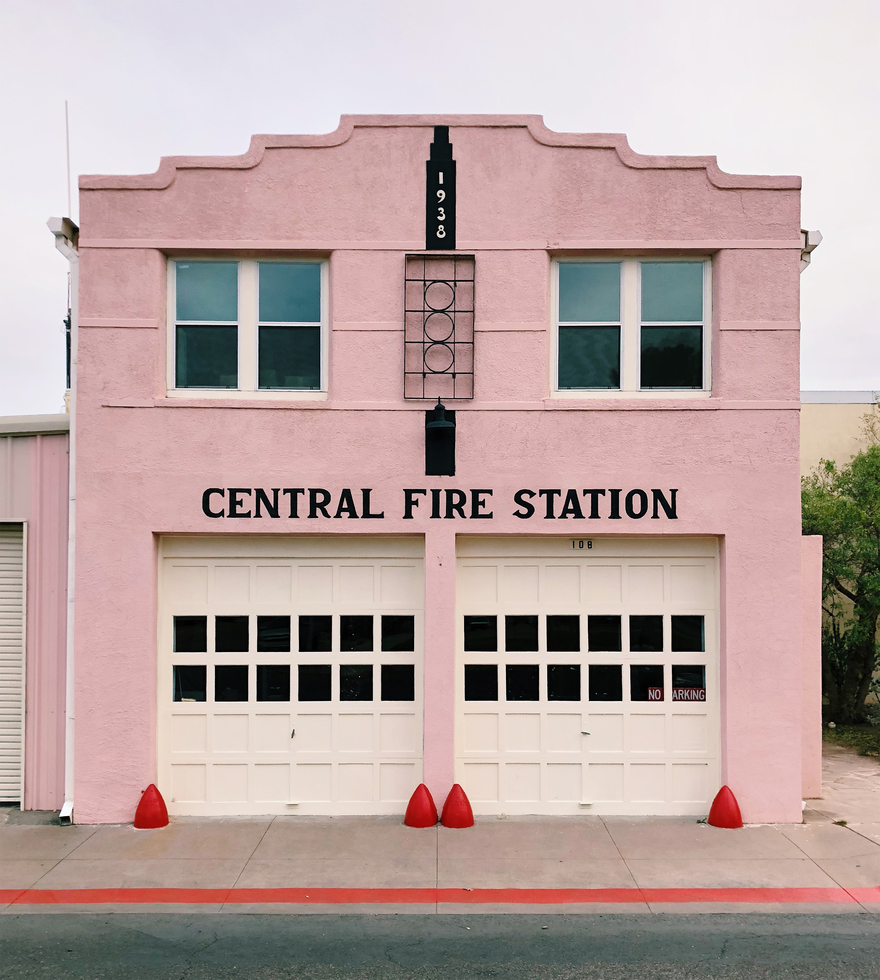 Accidentally Wes Anderson: Central Fire Station in Marfa, Texas