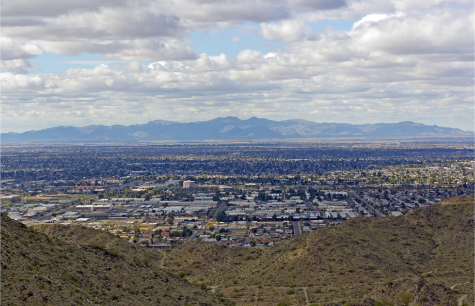 A bird's eye view of Peoria and several other Phoenix suburbs.