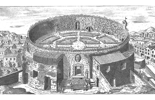 Etching of the Mausoleum of Augustus