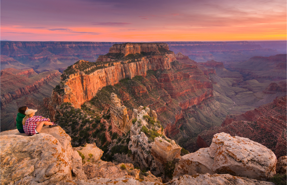 A view of the Grand Canyon from the North Rim
