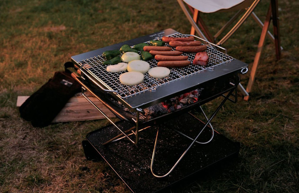 Great gifts and products for hiking, fishing camping, water sports: Snow Peak's Takibi Fire & Grill