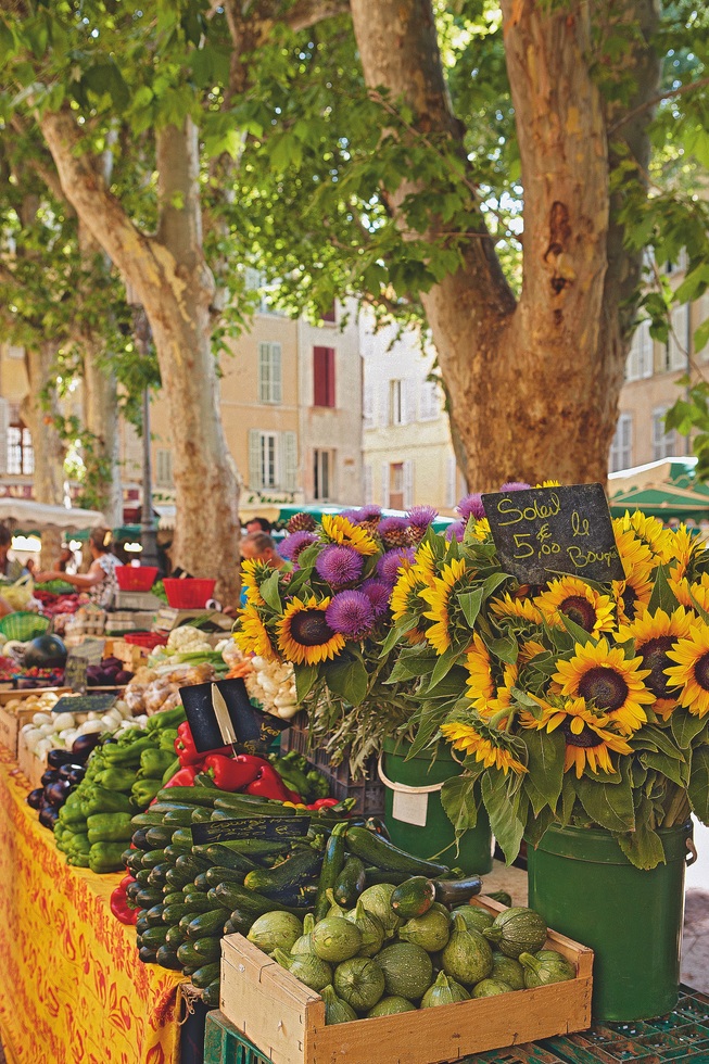From "Provence Glory" (Assouline): Outdoor market in Aix-en-Provence, France