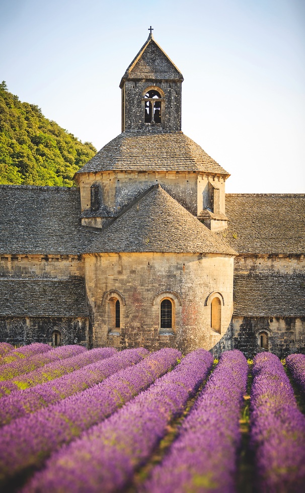 From "Provence Glory" (Assouline): Abbaye Notre-Dame de Sénanque near Gordes, France