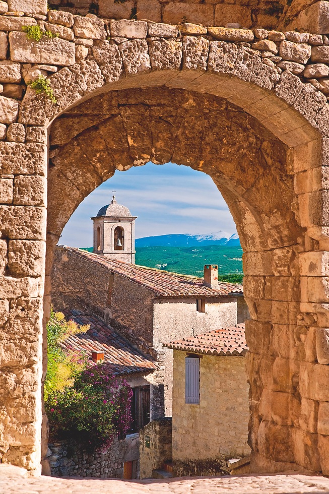 From "Provence Glory" (Assouline): View of Mont Ventoux from Lacoste, France
