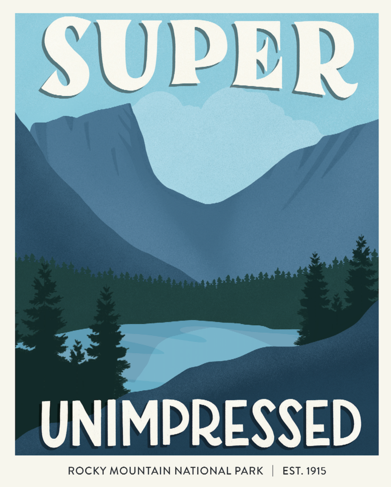 Illustration of Colorado's Rocky Mountain National Park from "Subpar Parks" by Amber Share