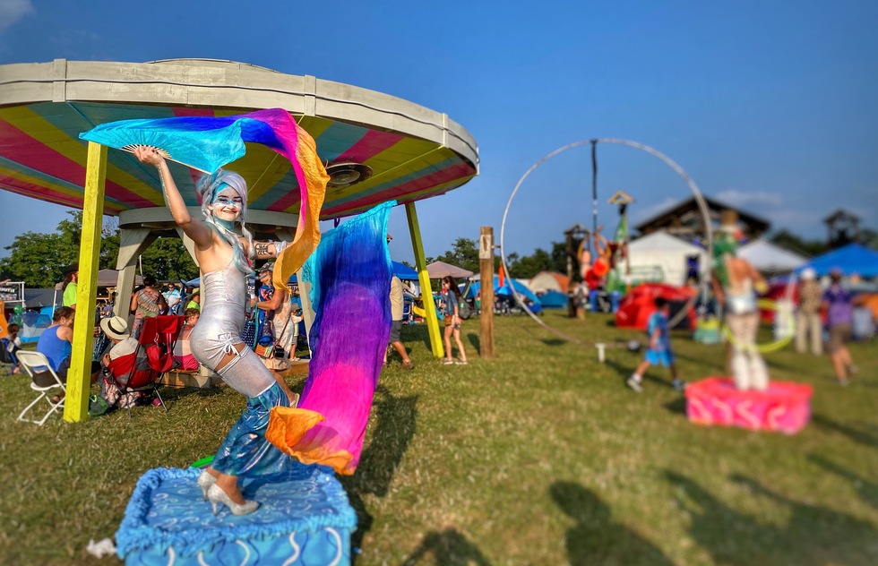 A dancer at the Floyd Festival, Floyd, Virginia