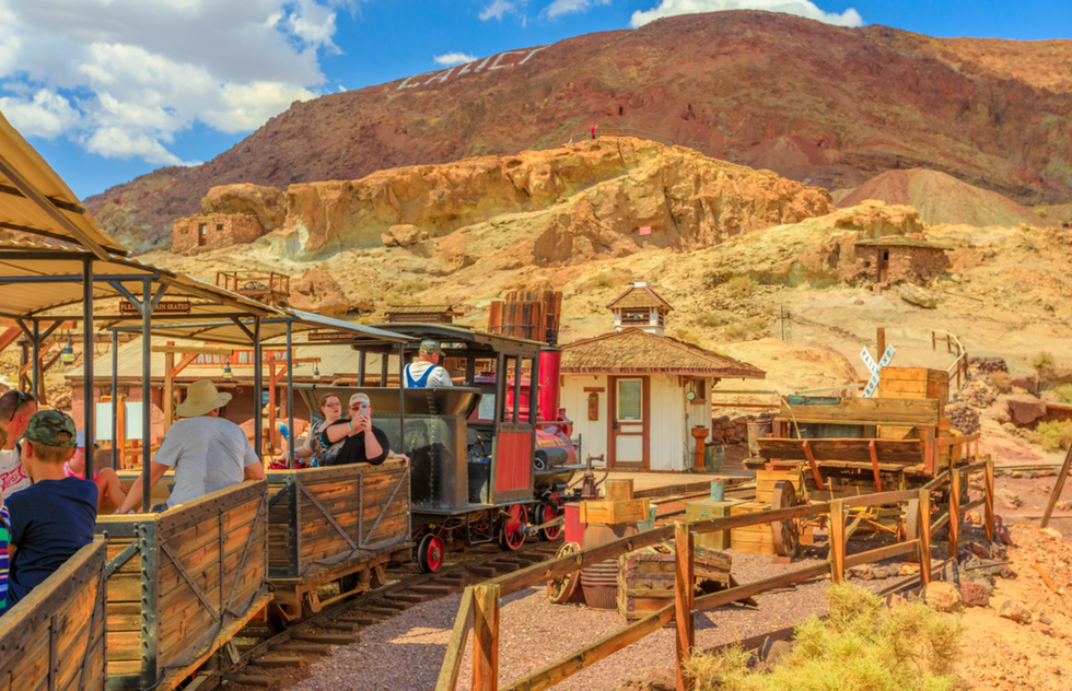 American Ghost Towns You Can Visit: Tourist train in Calico, California