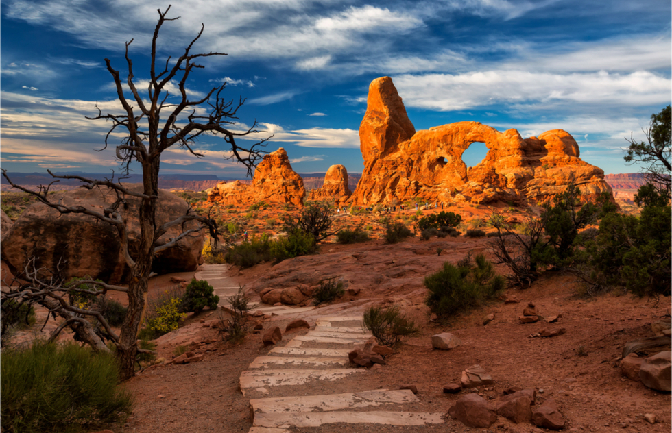 The fall's best American national parks: Arches National Park at dawn in Utah