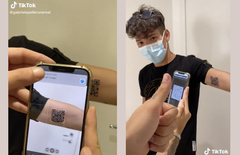 WATCH: Italian Guy Gets Tattoo of His Vaccine Pass—and It Works | Frommer's