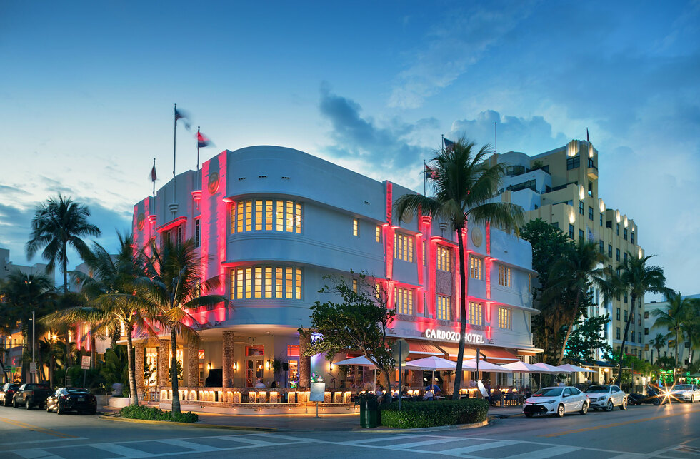 Hotels owned by famous people: Gloria Estefan: Cardozo South Beach, Miami Beach, Florida