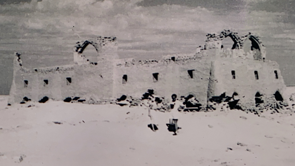 1950s photo of Al Zubarah Fort in Qatar