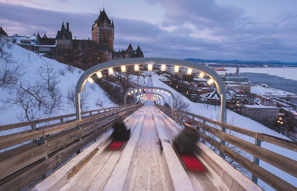 Family winter vacation ideas without skiing: Québec City, Canada