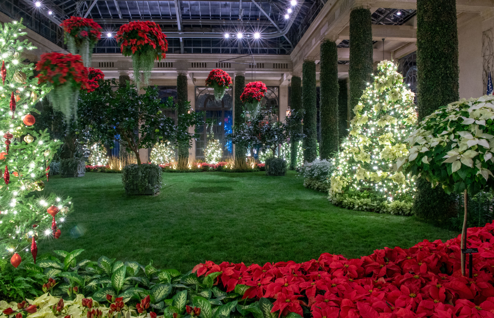Holiday display at Longwood Gardens in Kennett Square, Pennsylvania