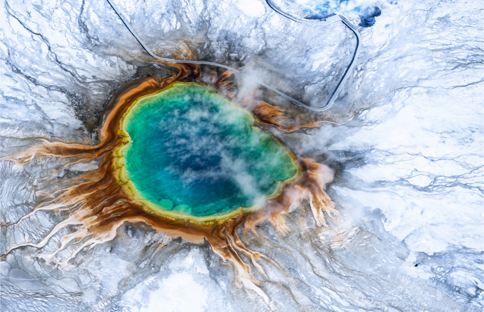 Grand Prismatic Lake in Yellowstone National Park