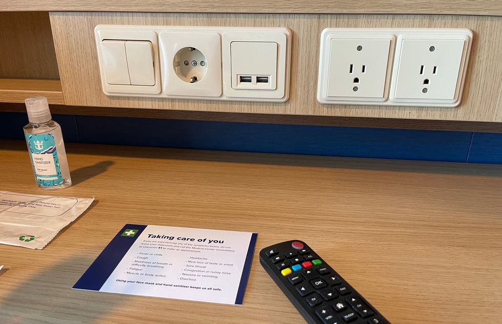 Royal Caribbean's Odyssey of the Seas: plugs and outlets and recharging