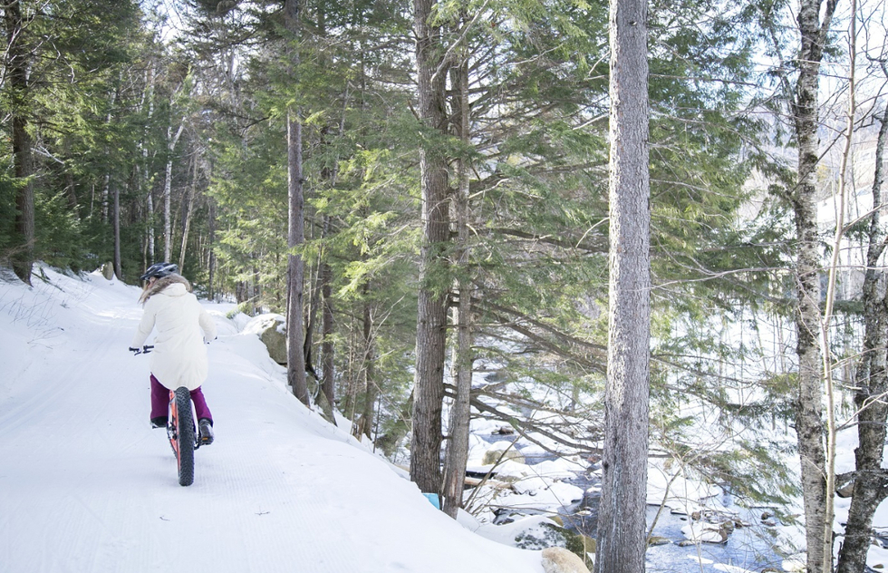 Fat biking at Waterville Valley Resort in New Hampshire