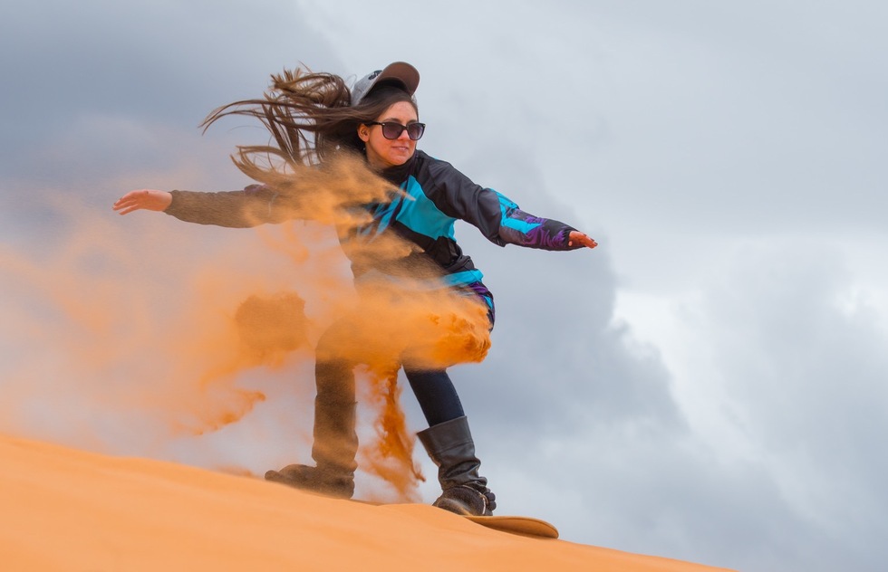 Vacation ideas for families in the American Southwest: Sandboarding, Utah