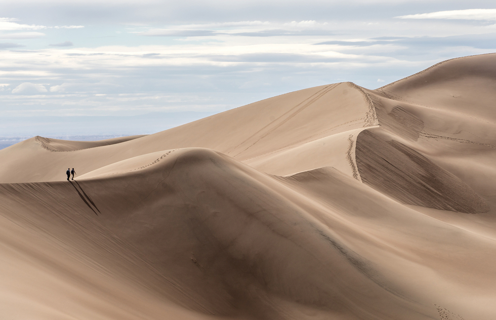 Great National Parks for Spring Vacations: A close up of Great Sand Dunes National Park. 