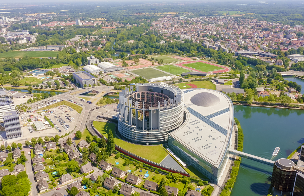 European Parliament complex in Strasbourg, France
