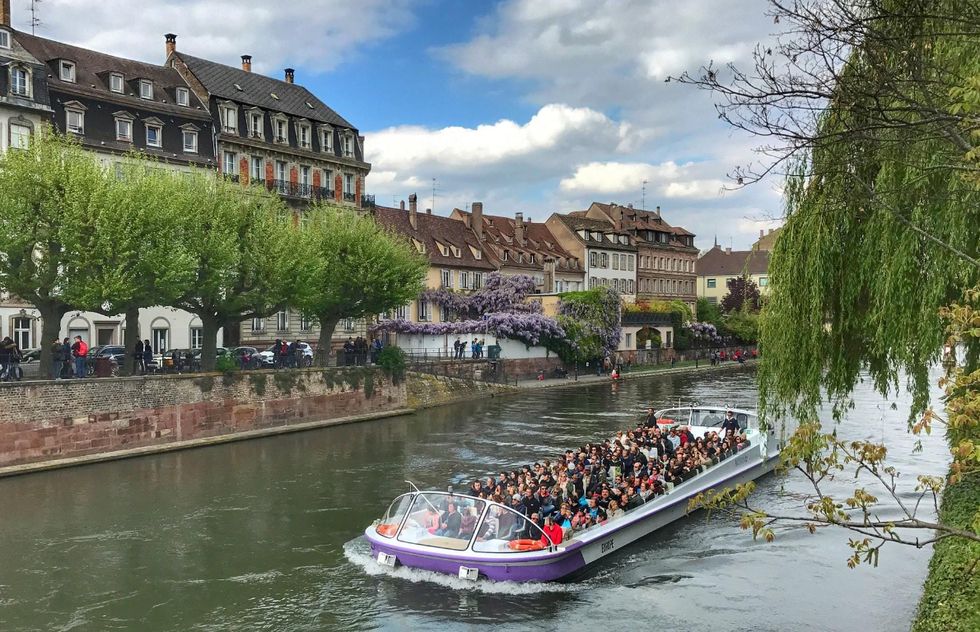 Ill River cruise in Strasbourg, France