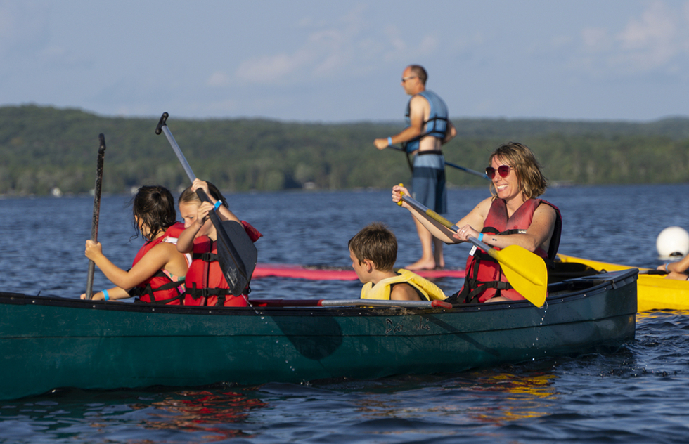 Canoeing at Deerhurst Resort in Huntsville, Ontario