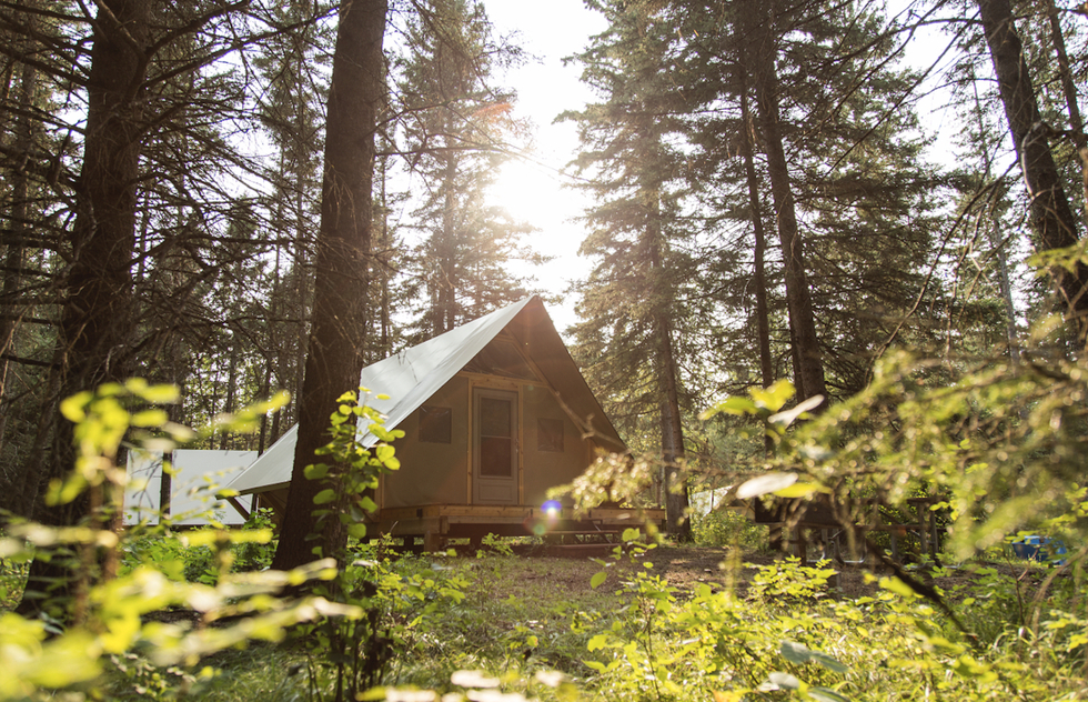 A-frame cabin at Riding Mountain National Park in Manitoba