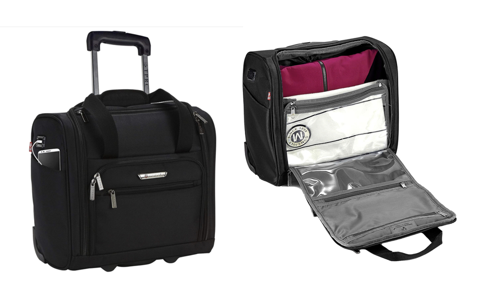 Carry-on luggage designed to fit on almost any commercial airplane flight