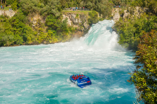 Jetboating at Huka Falls, Taupo, New Zealand