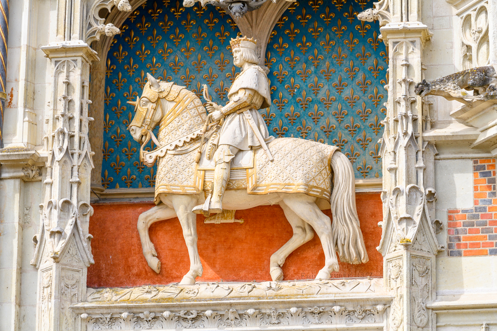 A detail from the Blois Chateau in the Loire Valley