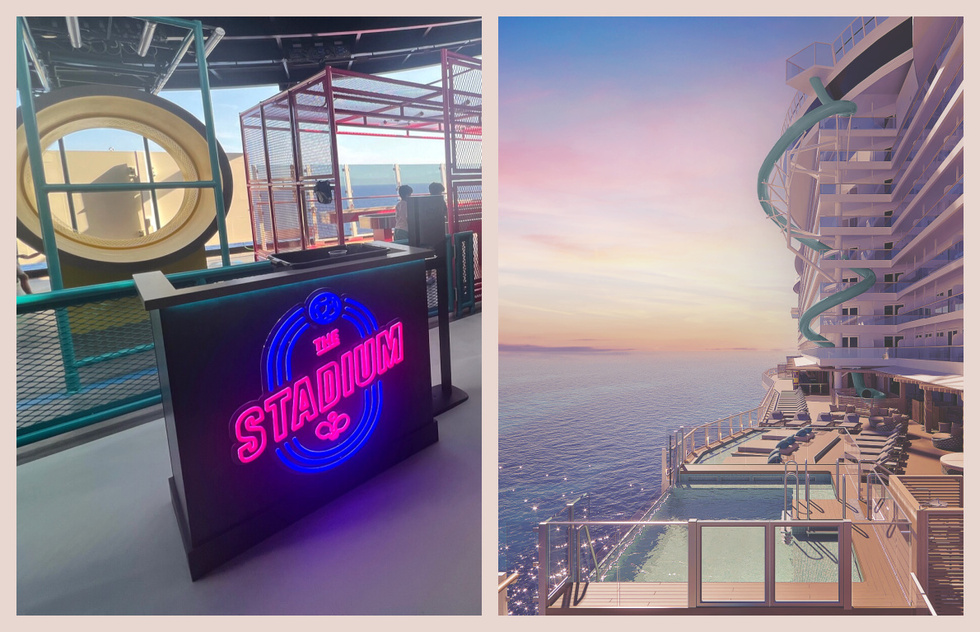 The Stadium and The Drop slide on Norwegian Cruise Line's Norwegian Viva ship