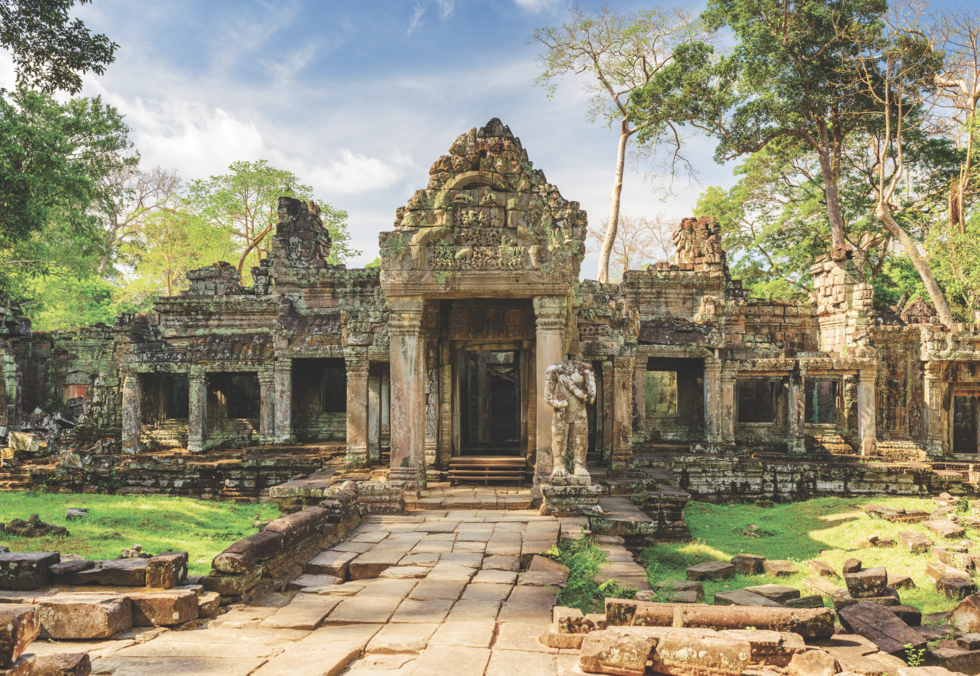 Endangered cultural heritage: Preah Khan temple in Siem Reap, Cambodia