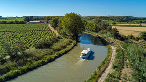 Barging in France: how-to: A barge sails along the Canal du Midi in France