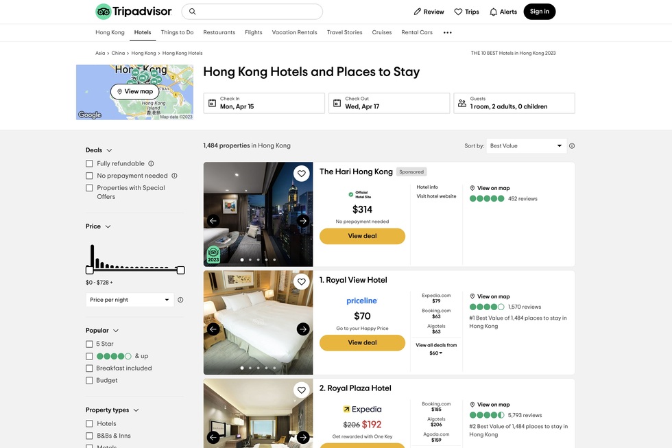 Best Hotel Booking Websites: 9: Tripadvisor.com