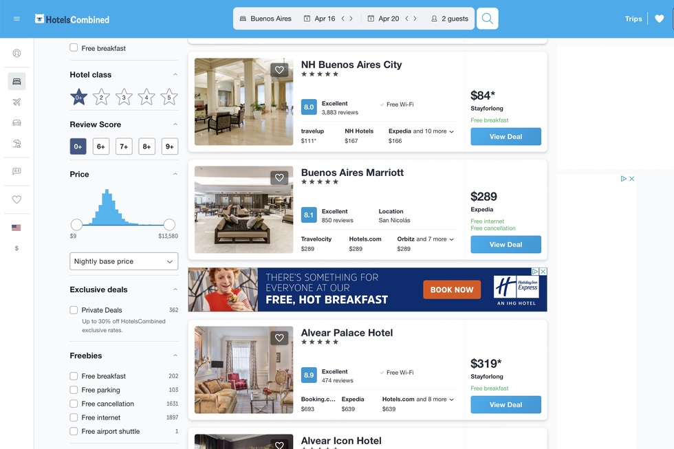 Best Hotel booking sites: 3: HotelsCombined.com