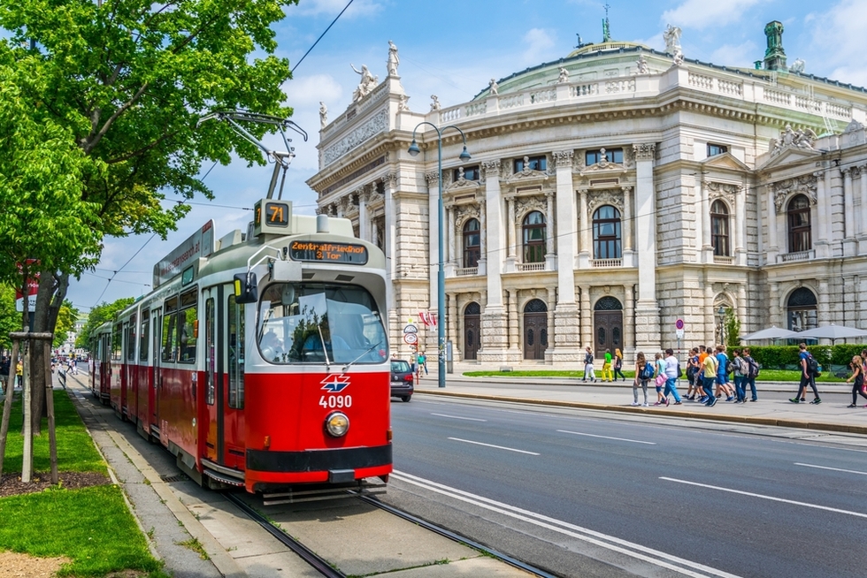A tram along Vienna's famed Ringstrasse