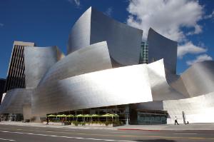 The Walt Disney Concert Hall, designed by Frank Gehry. Los Angeles, California.