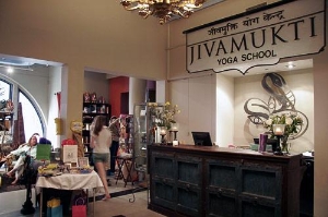 Jivamukti's space is a combination vegan cafe, boutique, and yoga school. Courtesy Jivamukti Yoga Center
