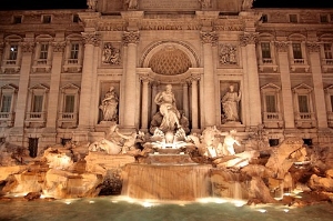 Neptune is the central figure in Rome's Trevi Fountain, the construction of which took 30 years.
