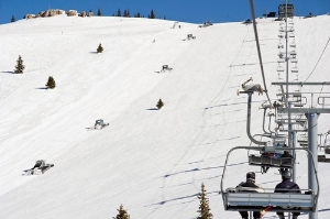 Chairlifts on the Golden Peak, Vail, Colorado.