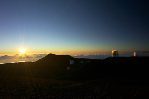 Sunset at the observatory on Mauna Kea. Photo: Hawaii Big Island Visitor Bureau