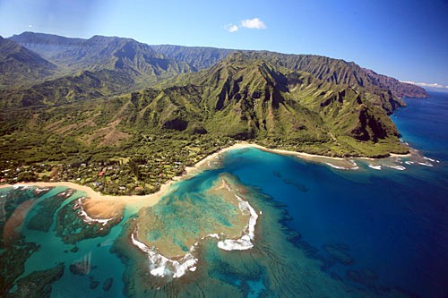 A helicopter tour will buy eye-popping views of Kauai's spectacular North Shore. Kauai, Hawaii.