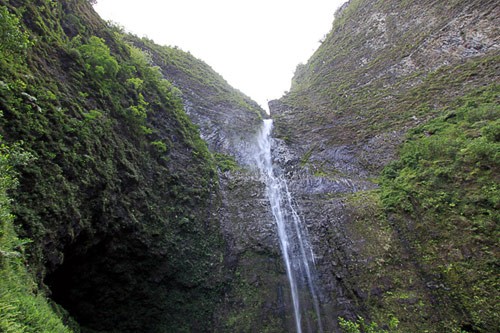 Hanakapi'ai Falls along Kauai's Kalalau Trail.
