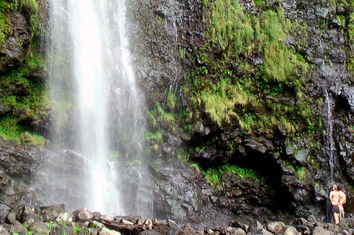 Waimoku Falls along Maui, Hawaii's Pipiwai Trail.