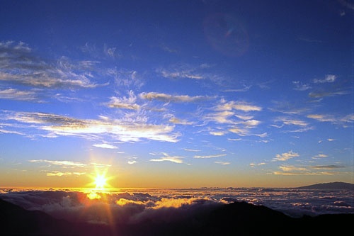 Sunrise over Haleakala Crater in Maui, Hawaii