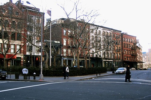 Tribeca street scene in New York City.