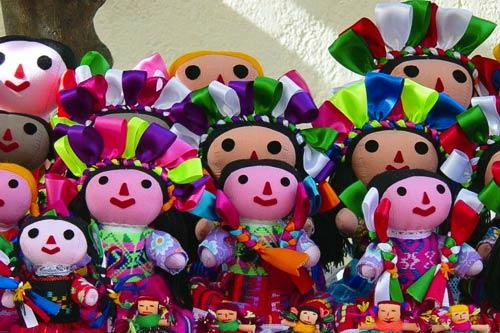 Handmade dolls in Guadalajara, Mexico.