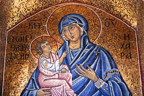 Mosaic of Mary from Kapnikarea, Athens
