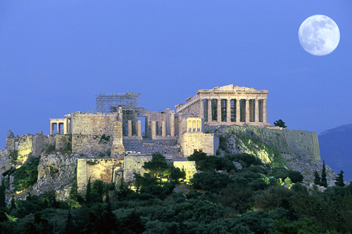 Acropolis at night, Athens